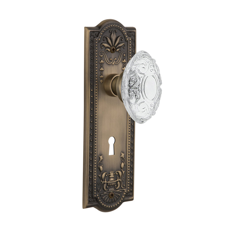 Nostalgic Warehouse Crystal Victorian Interior Mortise Door Knob with Meadows Long Plate Wayfair